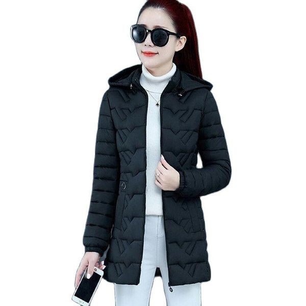 women's down & parkas 2021 winter cotton-padded jacket women mid-length slim padded stand-up collar hooded thick t48, Black
women's down & parkas 2021 winter cotton-padded jacket women mid-length slim padded stand-up collar hooded thick t48, Black