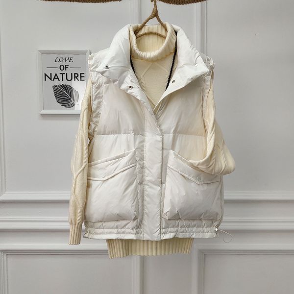 vests autumn and winter 2021 et light women's short white duck down vt, Black;white
vests autumn and winter 2021 et light women's short white duck down vt, Black;white