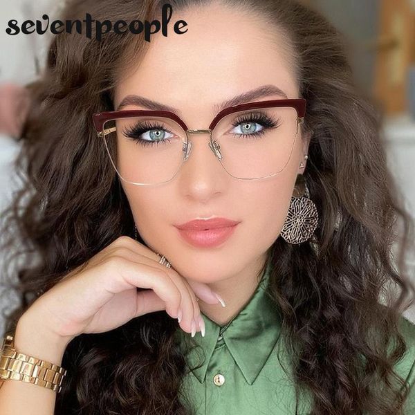 sunglasses anti blue light glasses women 2021 optical myopia prescription with lenses square semi rimless eyeglasses, White;black
sunglasses anti blue light glasses women 2021 optical myopia prescription with lenses square semi rimless eyeglasses, White;black