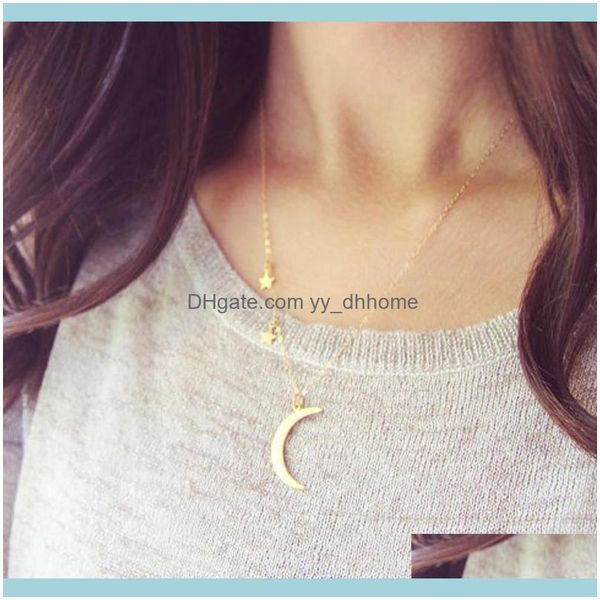 necklaces & pendants jewelrysimple star moon necklace for women gold chain smalll choker pendant bohemian jewelry chokers drop delivery 2021, Golden;silver
necklaces & pendants jewelrysimple star moon necklace for women gold chain smalll choker pendant bohemian jewelry chokers drop delivery 2021, Golden;silver
