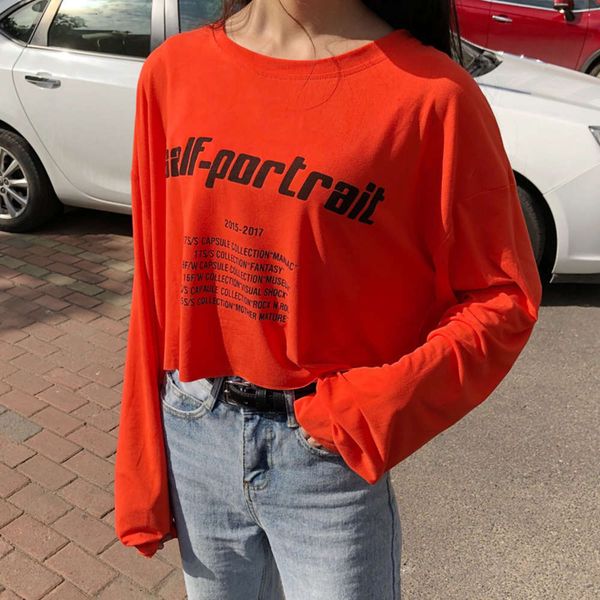 women's sweaters hoodies sakura kawashima chic hong kong style long sleeve t-shirt korean loose and versatile short early autumn q3un, White;black
women's sweaters hoodies sakura kawashima chic hong kong style long sleeve t-shirt korean loose and versatile short early autumn q3un, White;black