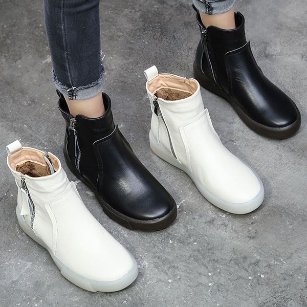 boots women ankle winter ladies platform flat shoes genuine leather zipper casual female motorcycle boot durable non-slip, Black
boots women ankle winter ladies platform flat shoes genuine leather zipper casual female motorcycle boot durable non-slip, Black