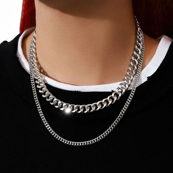 chains fashion punk vintage thick chain clavicle necklace for women men statement jewelry accessories, Silver
chains fashion punk vintage thick chain clavicle necklace for women men statement jewelry accessories, Silver