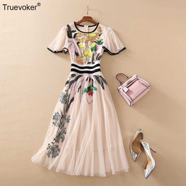 truevoker woman high street runway fashion embroidery gauze party dress lady gorgoues luxury sequins mid calf length lace robe 210602, Black;gray
truevoker woman high street runway fashion embroidery gauze party dress lady gorgoues luxury sequins mid calf length lace robe 210602, Black;gray