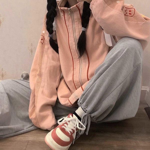 women's jackets corduroy pink jacket female japanese preppy style casual loose long-sleeved coat autumn and winter kawaii harajuku oute, Black;brown
women's jackets corduroy pink jacket female japanese preppy style casual loose long-sleeved coat autumn and winter kawaii harajuku oute, Black;brown