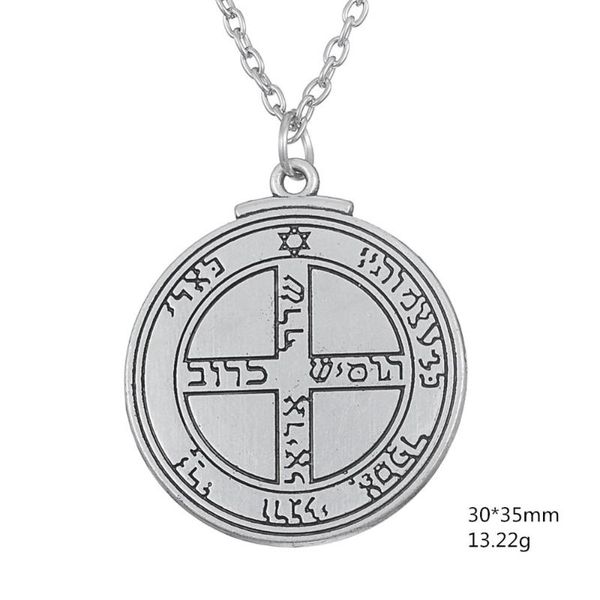 pendant necklaces 10pcs talisman for good luck key of solomon pentacle necklace men women wax rope chain jewelry, Silver
pendant necklaces 10pcs talisman for good luck key of solomon pentacle necklace men women wax rope chain jewelry, Silver