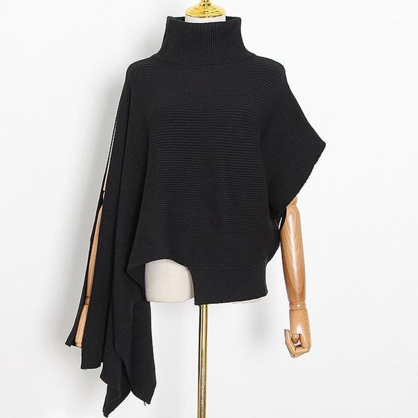 women's sweaters women reversible turtleneck sweater asymmetrical batwing sleeve loose pullovers jumper, White;black
women's sweaters women reversible turtleneck sweater asymmetrical batwing sleeve loose pullovers jumper, White;black