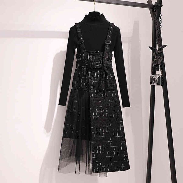 skirt autumn black casual two women turtleneck knitted sweater + sling belt patchwork dress suits female 2 piece set 7va1
skirt autumn black casual two women turtleneck knitted sweater + sling belt patchwork dress suits female 2 piece set 7va1