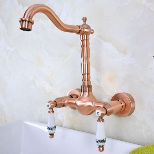 bathroom sink faucets antique red copper brass kitchen faucet mixer tap swivel spout wall mounted dual ceramic levers handles mnf951
bathroom sink faucets antique red copper brass kitchen faucet mixer tap swivel spout wall mounted dual ceramic levers handles mnf951
