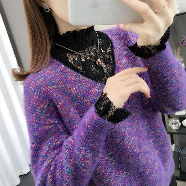 autumn winter women warm thick fashion sweaters long sleeve v neck loose casual korean lace knitted pullovers w536 women's, White;black
autumn winter women warm thick fashion sweaters long sleeve v neck loose casual korean lace knitted pullovers w536 women's, White;black