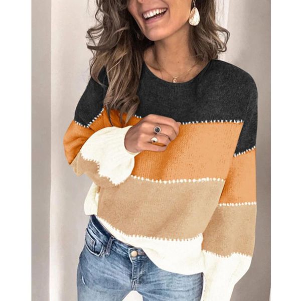 women's sweaters 2021 vintage women and pullovers knitwear patchwork slim winter fashion knitted jumper basic sweater, White;black
women's sweaters 2021 vintage women and pullovers knitwear patchwork slim winter fashion knitted jumper basic sweater, White;black