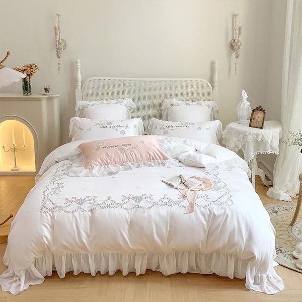 bedding sets luxury french princess egyptian cotton floral embroidery set ruffle double duvet cover bed linen pillowcases 4pcs
bedding sets luxury french princess egyptian cotton floral embroidery set ruffle double duvet cover bed linen pillowcases 4pcs