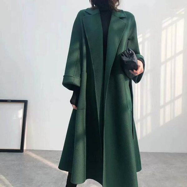 women's wool & blends 2021 listing water ripple high-end double-sided cashmere coat women autumn winter jackets over the knee coats fem, Black
women's wool & blends 2021 listing water ripple high-end double-sided cashmere coat women autumn winter jackets over the knee coats fem, Black