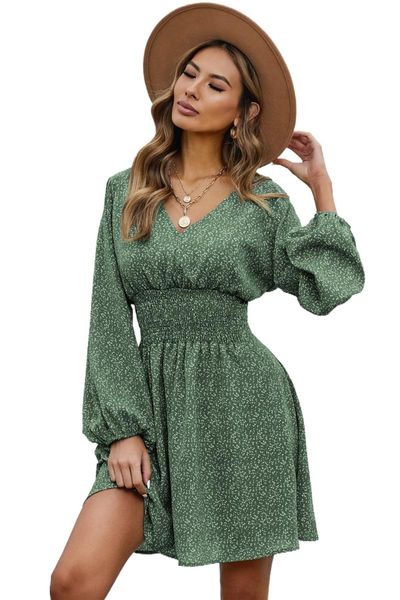 skirts brown/red/green deep v neck balloon long sleeve smocked waist printed mini dress women slim short a line dresses, Black
skirts brown/red/green deep v neck balloon long sleeve smocked waist printed mini dress women slim short a line dresses, Black