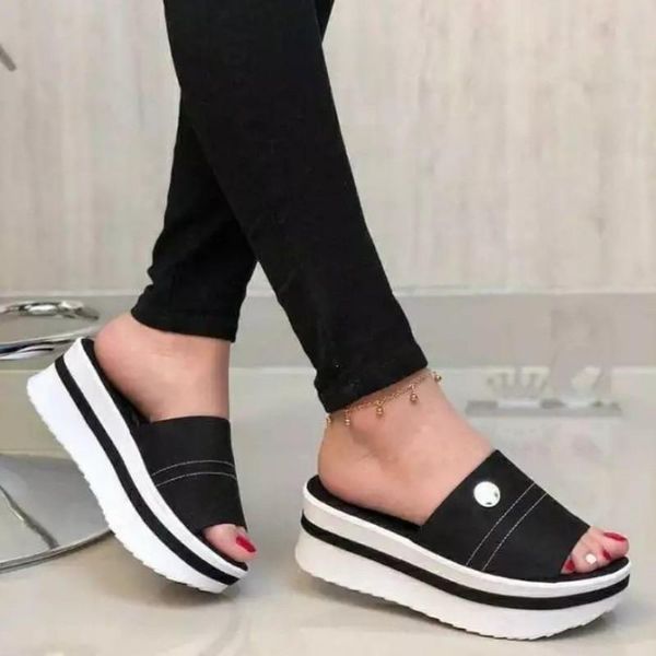 sandals summer women wedge platform flops soft comfortable 2021 casual shoes outdoor beach slippers ladies slope heel, Black
sandals summer women wedge platform flops soft comfortable 2021 casual shoes outdoor beach slippers ladies slope heel, Black