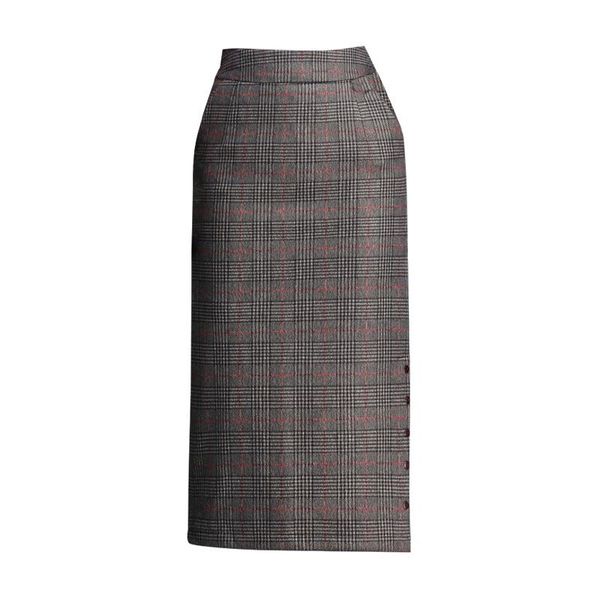 woolen plaid skirt autumn and winter elegant retro women's one pace mid-length split long skirts, Black
woolen plaid skirt autumn and winter elegant retro women's one pace mid-length split long skirts, Black