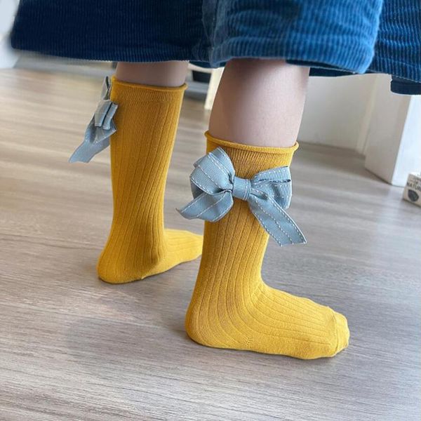 sweet ribbon bowknot kids socks for girls clothes accessories elegant princess tube children knee high meias, Pink;yellow
sweet ribbon bowknot kids socks for girls clothes accessories elegant princess tube children knee high meias, Pink;yellow