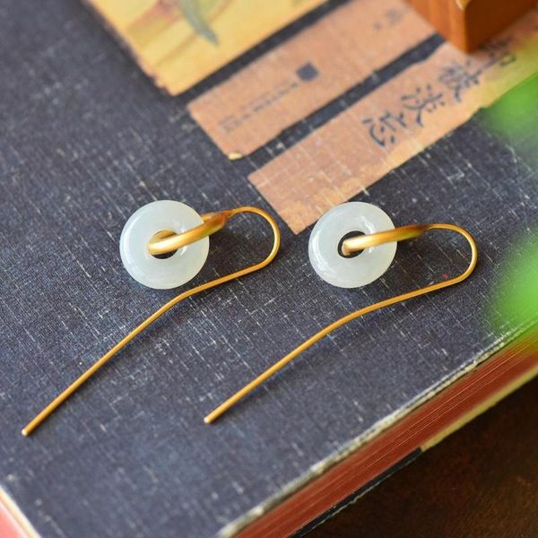 dangle & chandelier silver ancient gold craftsmanship inlaid natural hetian jade white round earrings classical chinese style girl jewelry
dangle & chandelier silver ancient gold craftsmanship inlaid natural hetian jade white round earrings classical chinese style girl jewelry