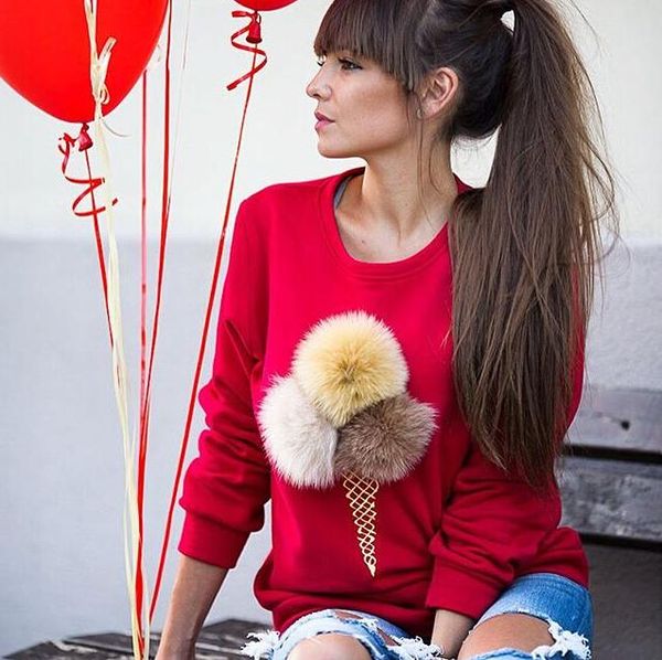 women's hoodies & sweatshirts 2021 women jumper sweatshirt colorful ice 3d artificial fur plush ball casual pullovers, Black
women's hoodies & sweatshirts 2021 women jumper sweatshirt colorful ice 3d artificial fur plush ball casual pullovers, Black