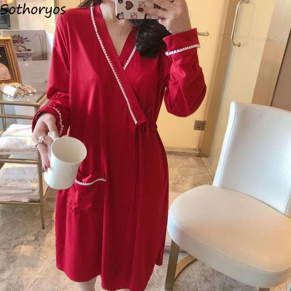 women's sleepwear women robes japanese style cozy patchwork slouchy long sleeve lounge bath quick-dry nightwear females sleep trendy hi, Black;red
women's sleepwear women robes japanese style cozy patchwork slouchy long sleeve lounge bath quick-dry nightwear females sleep trendy hi, Black;red