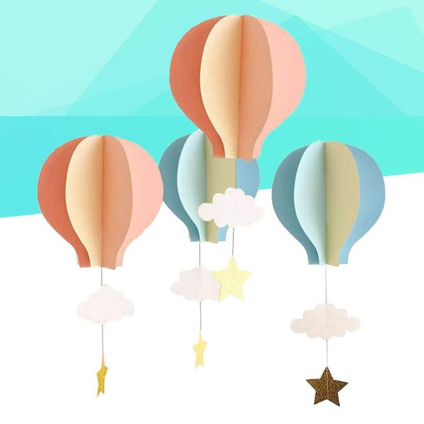 decorative objects & figurines 4pcs kindergarten window hanging 3d paper air balloon cloud ornaments for wedding baby shower birthday party
decorative objects & figurines 4pcs kindergarten window hanging 3d paper air balloon cloud ornaments for wedding baby shower birthday party