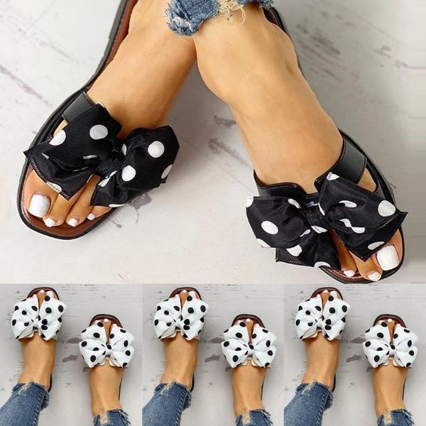 slippers women's summer casual 2021 bohemian style polka dot bowknot flip flops non-slip flat beach shoes chaussure, Black
slippers women's summer casual 2021 bohemian style polka dot bowknot flip flops non-slip flat beach shoes chaussure, Black