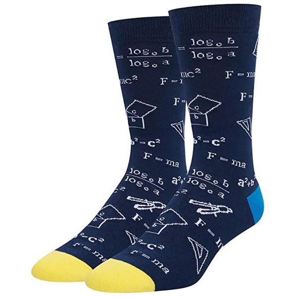 men's socks 1pair outdoor sport daily casual anti scratch thickened elastic non slip men autumn polyester middle tube math printing, Black
men's socks 1pair outdoor sport daily casual anti scratch thickened elastic non slip men autumn polyester middle tube math printing, Black