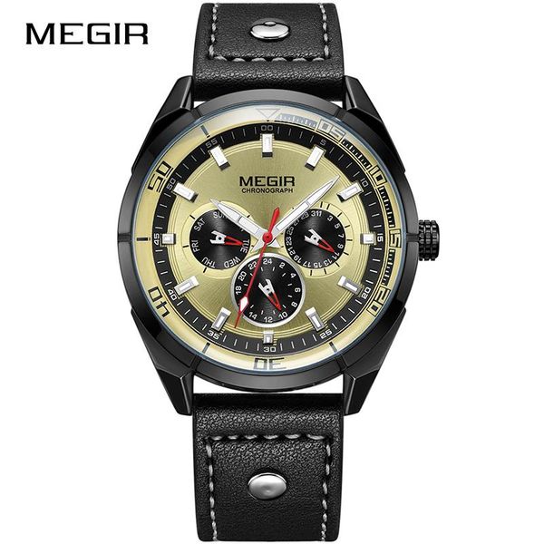 wristwatches megir men's fashion casual quartz military sport watches 24 hour week leather luminous male clock relogio masculino, Slivery;brown
wristwatches megir men's fashion casual quartz military sport watches 24 hour week leather luminous male clock relogio masculino, Slivery;brown