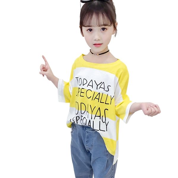 summer t-shirts for girls striped letter pattern t shirts child teenage kids clothes 6 8 10 12 13 14 year 210527, Blue
summer t-shirts for girls striped letter pattern t shirts child teenage kids clothes 6 8 10 12 13 14 year 210527, Blue