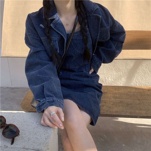 party dresses denim jacket women chic loose blue spring 2021 tooling fashion en8v, White;black
party dresses denim jacket women chic loose blue spring 2021 tooling fashion en8v, White;black