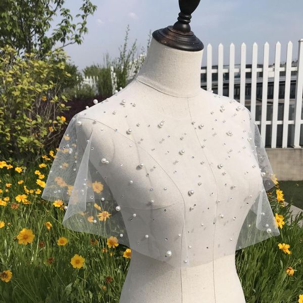 wraps & jackets elegant pearls wedding bolero scoop bridal for party prom beaded bride jacket, White
wraps & jackets elegant pearls wedding bolero scoop bridal for party prom beaded bride jacket, White