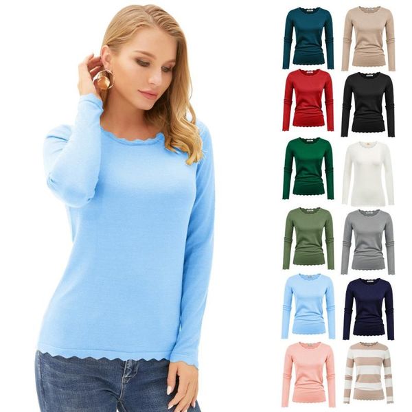 women's sweaters knitted pullover female o-neck long sleeve scalloped neck sweater knitting shirts knitwear, White;black
women's sweaters knitted pullover female o-neck long sleeve scalloped neck sweater knitting shirts knitwear, White;black