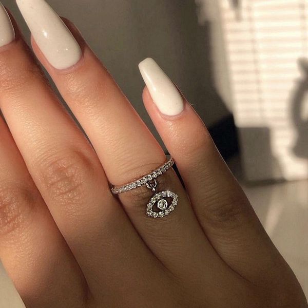 wedding rings creative simple design silver color angel eyes pendant for women single bling zircon band eternity ring, Slivery;golden
wedding rings creative simple design silver color angel eyes pendant for women single bling zircon band eternity ring, Slivery;golden