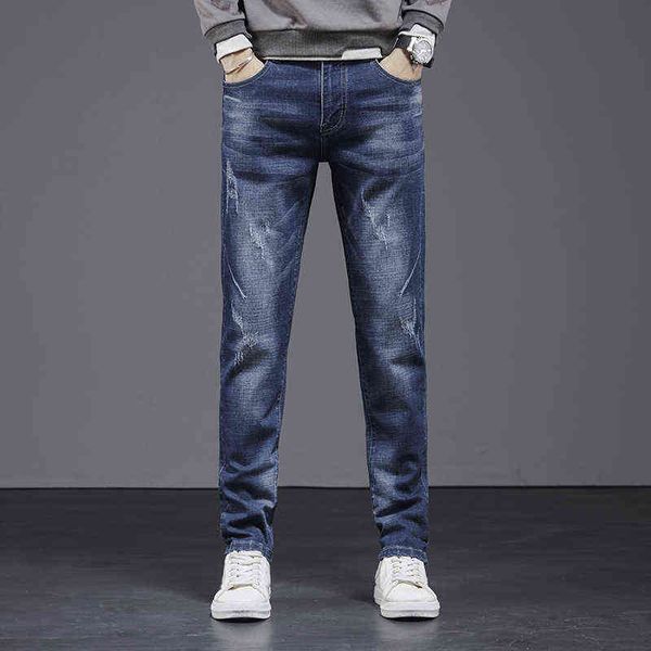 men's jeans 2021 autumn straight tube denim slim fit small foot trend korean fashion versatile men's pants, Blue
men's jeans 2021 autumn straight tube denim slim fit small foot trend korean fashion versatile men's pants, Blue