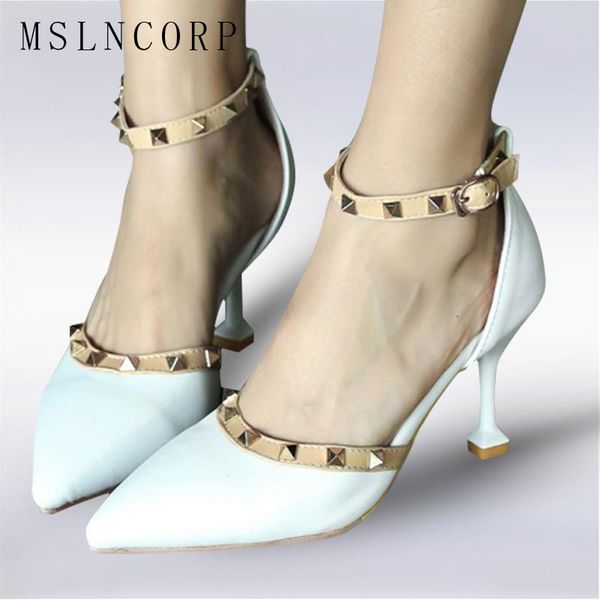 plus size 34-43 summer high heel women's sandals fashion rivets buckle strap pointed toe heels woman party pumps footwear dress shoes, Black
plus size 34-43 summer high heel women's sandals fashion rivets buckle strap pointed toe heels woman party pumps footwear dress shoes, Black