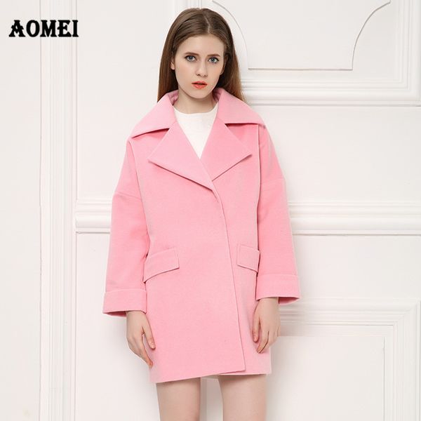 woman wool coat pink winter jacket lolita girls woolen long cashmere blend coats cardigan overcoat elegant clothing 210416, Black;brown
woman wool coat pink winter jacket lolita girls woolen long cashmere blend coats cardigan overcoat elegant clothing 210416, Black;brown