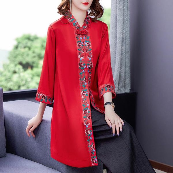 ethnic clothing women modern cheongsam party dresses qipao traditional oriental embroidered flower vietnam aodai elegant slim long gown, Red
ethnic clothing women modern cheongsam party dresses qipao traditional oriental embroidered flower vietnam aodai elegant slim long gown, Red