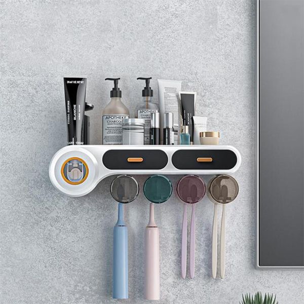 multifunctional toothbrush holder with cups wall mounted automatic toothpaste squeezer bathroom accessories holders
multifunctional toothbrush holder with cups wall mounted automatic toothpaste squeezer bathroom accessories holders
