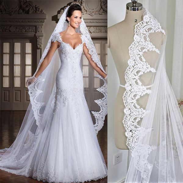 bridal veils wholesales white/ivory 3m cathedral length lace edge head veil with comb long wedding accessories velos de novia, Black
bridal veils wholesales white/ivory 3m cathedral length lace edge head veil with comb long wedding accessories velos de novia, Black