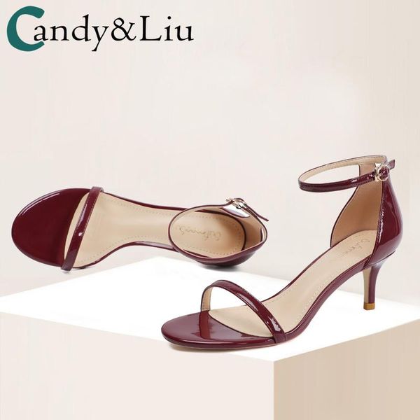 dress shoes female sandals temperament women's 2021 summer fashion wine red 8cm open toe with high heels, Black
dress shoes female sandals temperament women's 2021 summer fashion wine red 8cm open toe with high heels, Black
