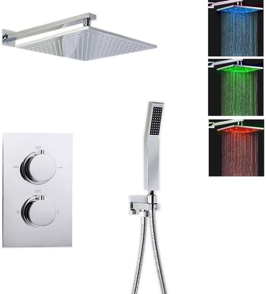 luxury bathroom shower set with 12" water power led head (ceiling mount) brass hand shower,chrome sets
luxury bathroom shower set with 12" water power led head (ceiling mount) brass hand shower,chrome sets