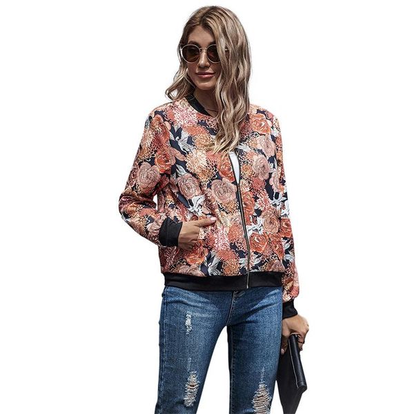 autumn winter printed zipper long sleeve jacket baseball coat personality trend stand collar thin cardigan flowers women's jackets, Black;brown
autumn winter printed zipper long sleeve jacket baseball coat personality trend stand collar thin cardigan flowers women's jackets, Black;brown