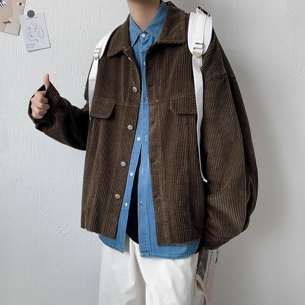 autumn corduroy jacket men's fashion solid color retro casual jackets mens streetwear loose hip-hop pleated men m-2xl, Black;brown
autumn corduroy jacket men's fashion solid color retro casual jackets mens streetwear loose hip-hop pleated men m-2xl, Black;brown