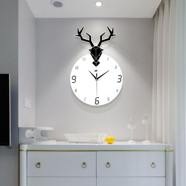 wall clocks silent deer clock modern design white unique living room decoration watch saat large home decor loft 50ko545
wall clocks silent deer clock modern design white unique living room decoration watch saat large home decor loft 50ko545