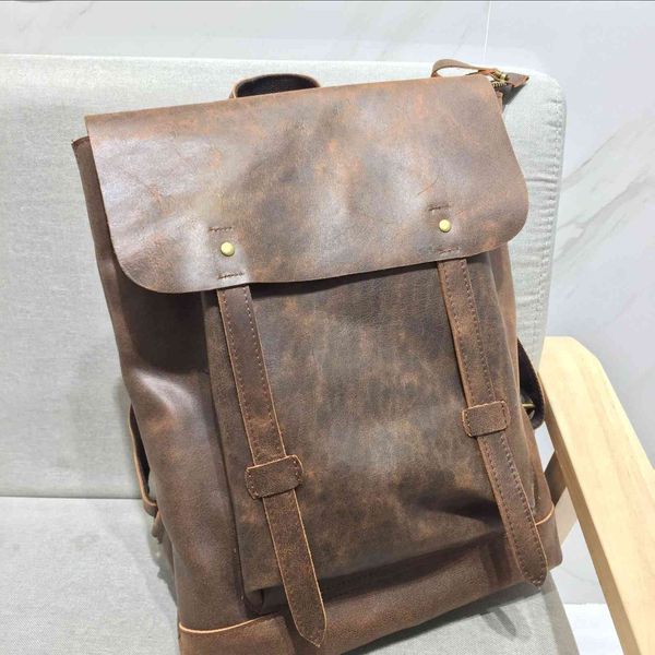 men's and women's backpacks with natural grain leisure