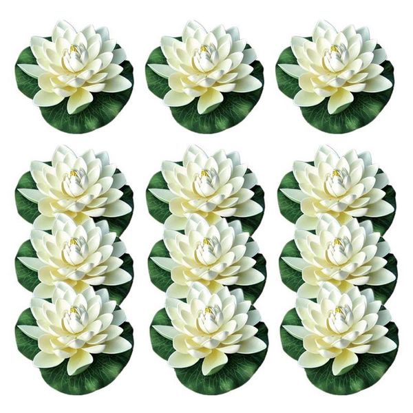 decorations 12pcs artificial floating foam lotus flowers,with water lily pad ornaments,ivory white,perfect for patio koi pond pool aquarium
decorations 12pcs artificial floating foam lotus flowers,with water lily pad ornaments,ivory white,perfect for patio koi pond pool aquarium