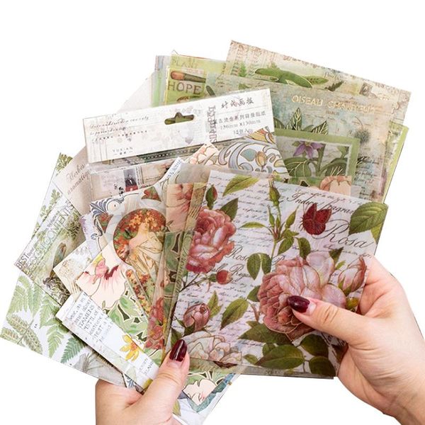 gift wrap 15pcs decorative paper retro stickers scrapbook collage material classical bronzing sulfuric 90s packaging
gift wrap 15pcs decorative paper retro stickers scrapbook collage material classical bronzing sulfuric 90s packaging