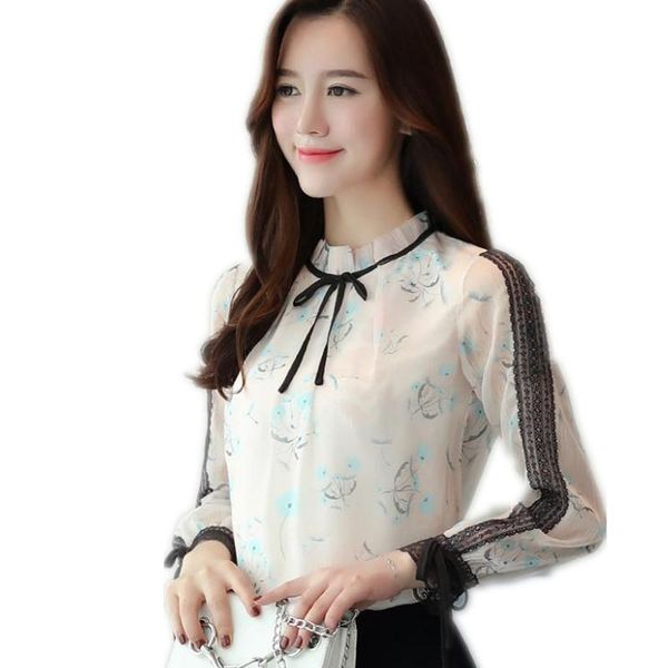 women's blouses & shirts long sleeve women chiffon 2021 sweet lace spring female print slim stand-collar mujer q1203, White
women's blouses & shirts long sleeve women chiffon 2021 sweet lace spring female print slim stand-collar mujer q1203, White