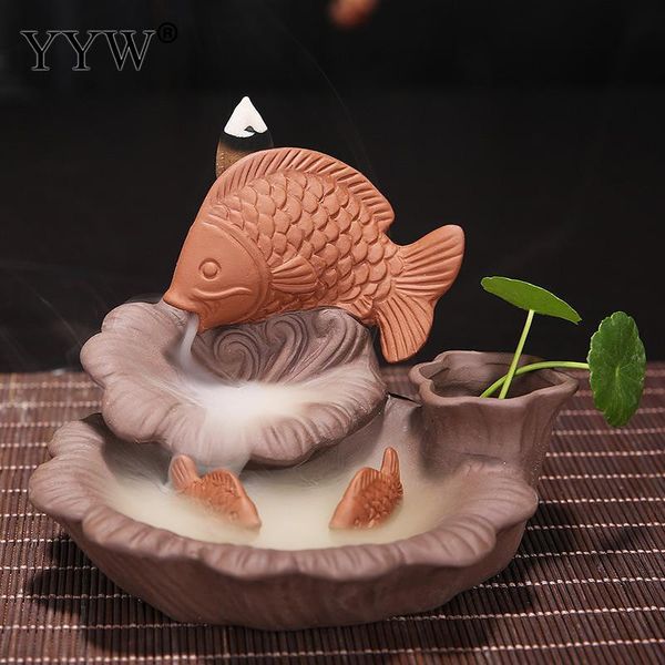 fragrance lamps fish backflow incense burner holder waterfall cone censer incenso durable ceramic home decor crafts gift
fragrance lamps fish backflow incense burner holder waterfall cone censer incenso durable ceramic home decor crafts gift