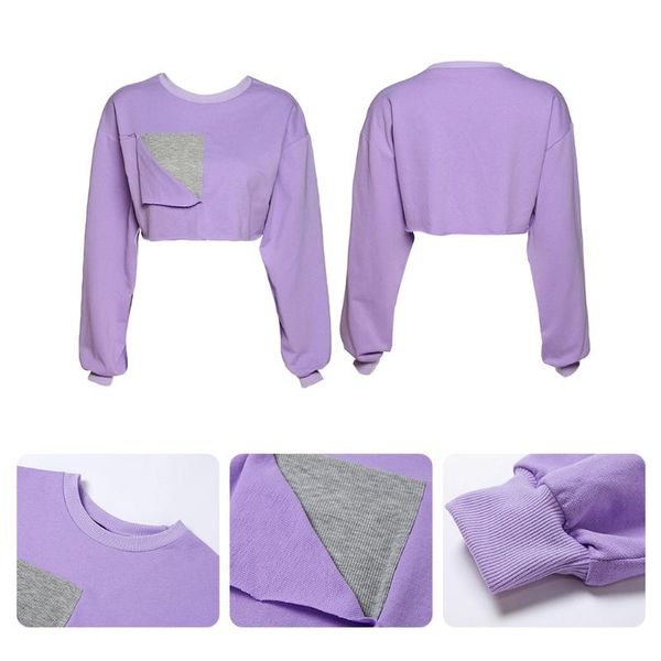 women batwing sleeve loose sweatshirt harajuku color block fake pocket crop j78e women's hoodies & sweatshirts, Black
women batwing sleeve loose sweatshirt harajuku color block fake pocket crop j78e women's hoodies & sweatshirts, Black